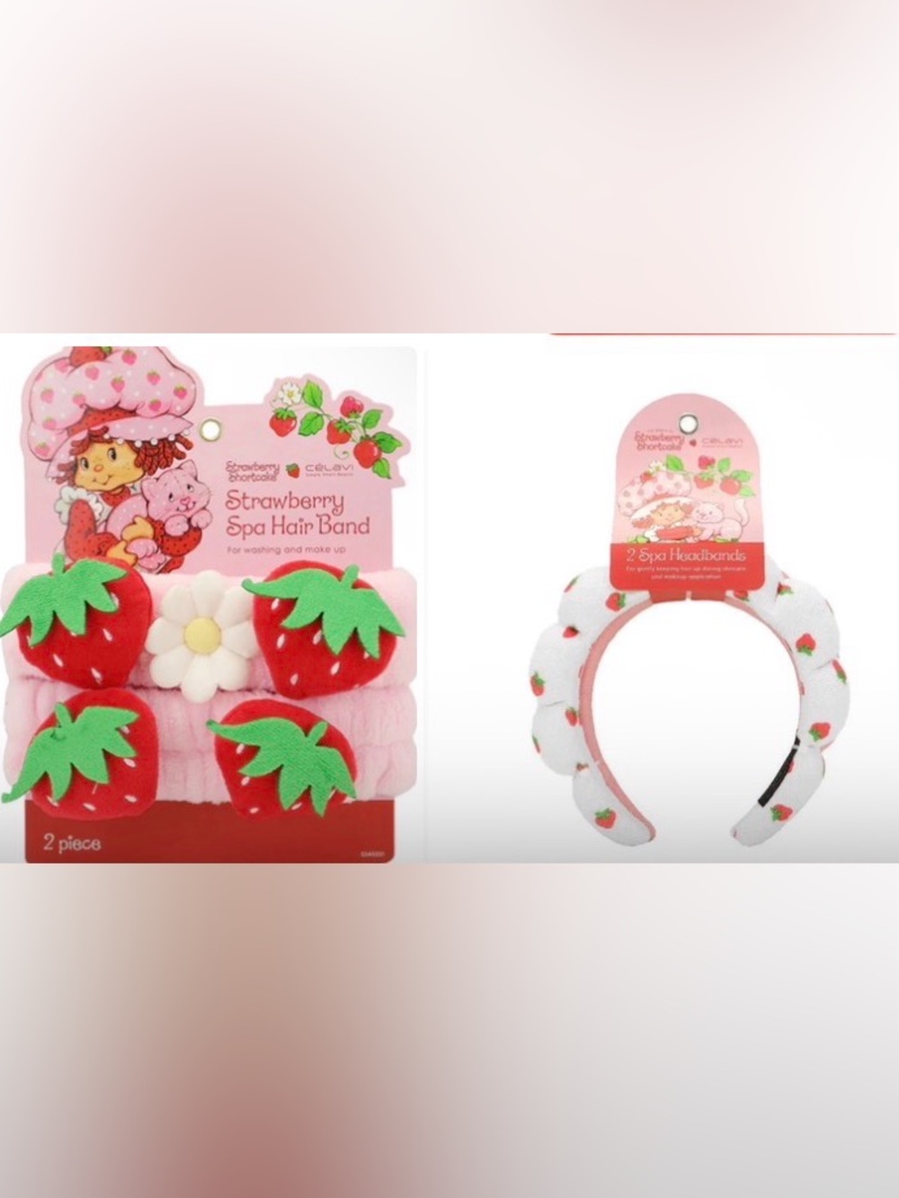 Bundle of Strawberry Shortcake Spa Hair and Head Bands